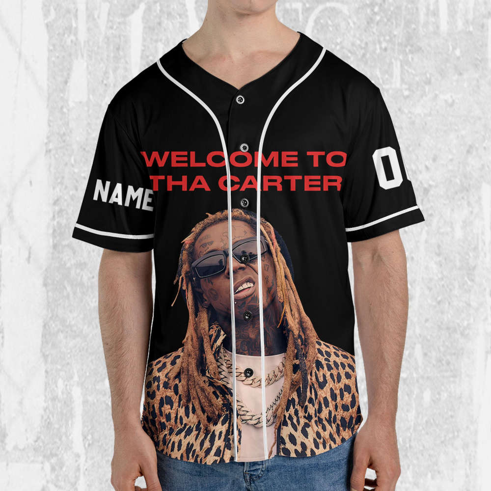 Personalize Lil Wayne Welcome To Tha Carter Black Color Jersey, Custom Baseball Jersey - lylyprint.com... (Image 3)