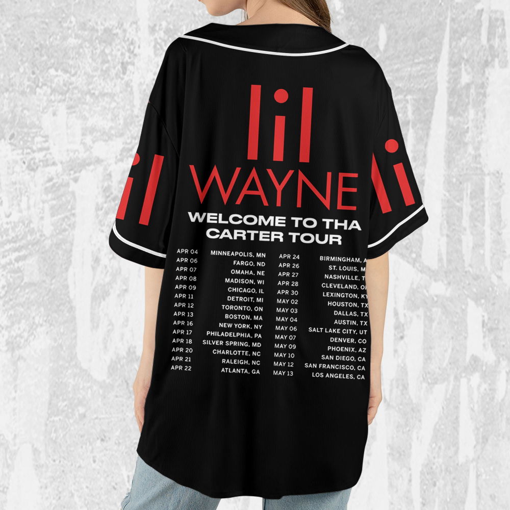 Personalize Lil Wayne Welcome To Tha Carter Tour Dates 2023 Jersey, Custom Baseball Jersey - lylyprint.com... (Image 4)