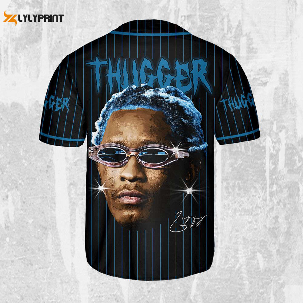 Personalize Young Thug Black And Blue Jersey, Young Thug Baseball Jersey - lylyprint.com T-Shirts, Hoodie,... (Image 2)