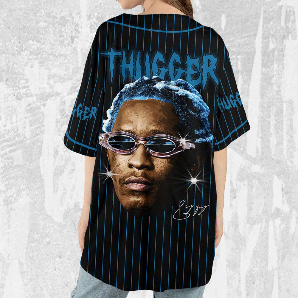 Personalize Young Thug Black And Blue Jersey, Young Thug Baseball Jersey - lylyprint.com T-Shirts, Hoodie,... (Image 4)