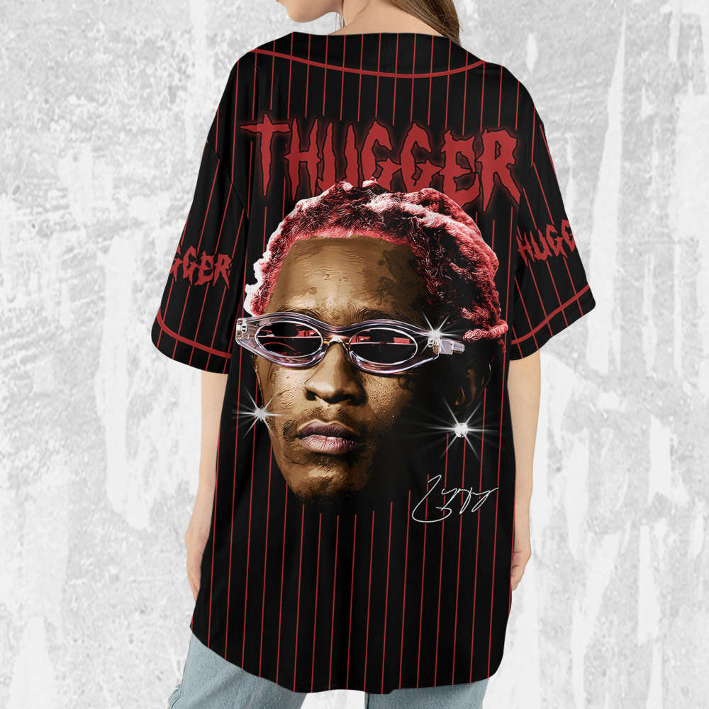 Personalize Young Thug Black And Red Jersey, Young Thug Baseball Jersey - lylyprint.com T-Shirts, Hoodie,... (Image 5)