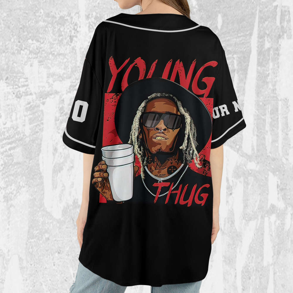 Personalize Young Thug Cool Black And Red Jersey, Young Thug Baseball Jersey - lylyprint.com T-Shirts, Hoodie,... (Image 5)