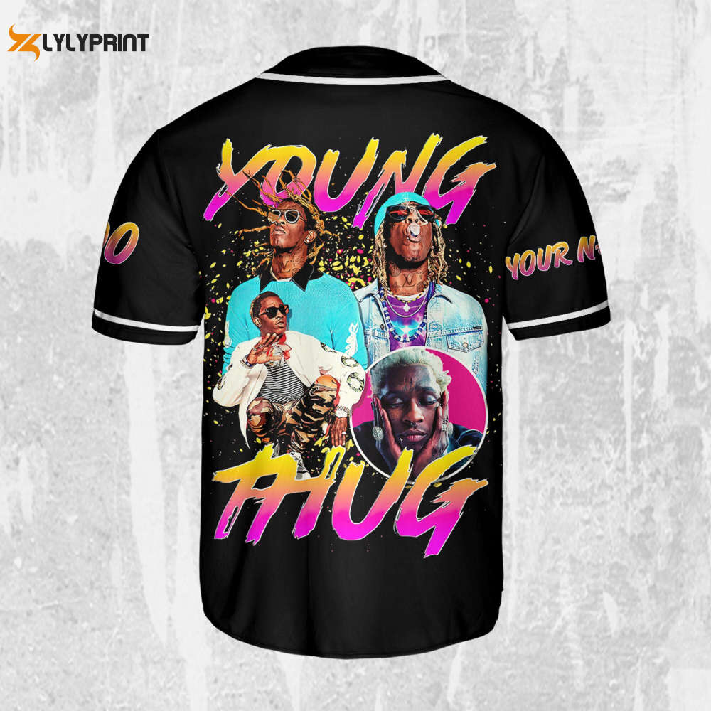 Personalize Young Thug Retro Colorful Jersey, Young Thug Baseball Jersey - lylyprint.com T-Shirts, Hoodie,... (Image 1)