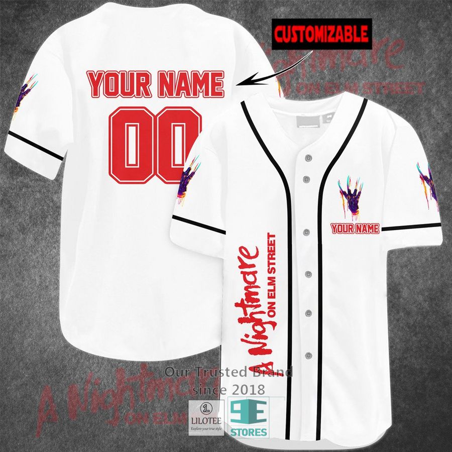 Personalized A nightmare on Elm Street Horror Movie Baseball Jersey