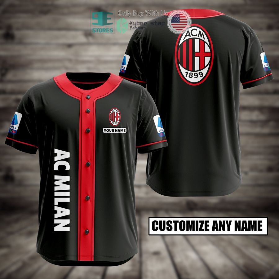 BEST AC Milan Custom Name Baseball Jersey