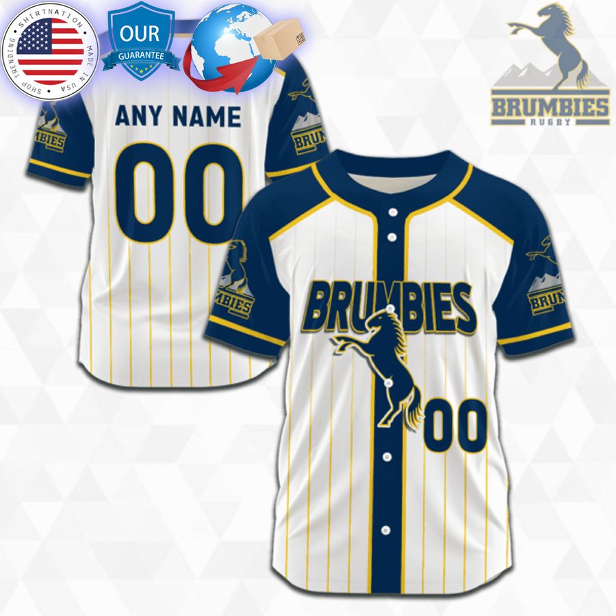 HOT Customized ACT Brumbies Super Rugby Baseball Jersey