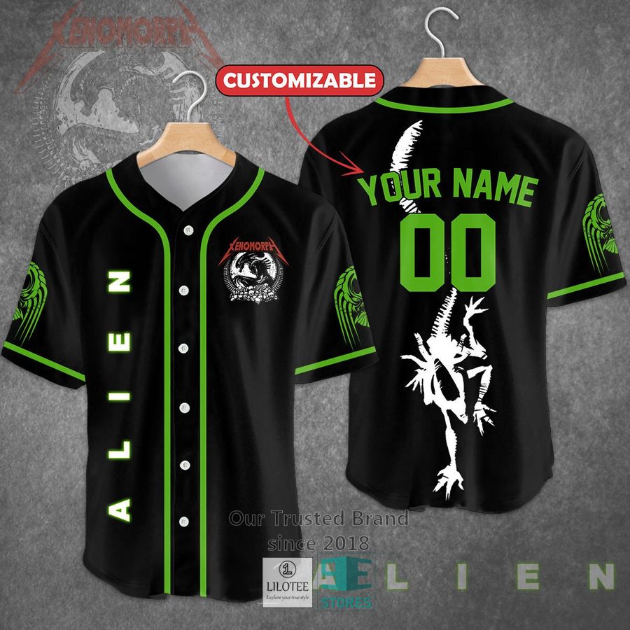 Personalized Alien Horror Movie Baseball Jersey