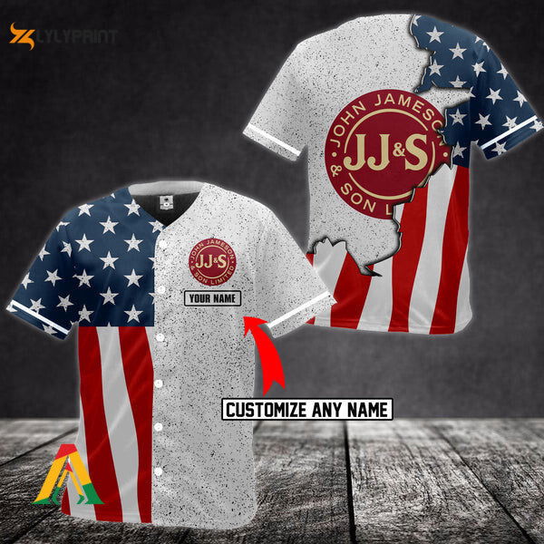 Personalized American Flag Jameson Whiskey Baseball Jersey - Gift for Men Women - lylyprint.com T-Shirts, Hoodie, Sweatshirt