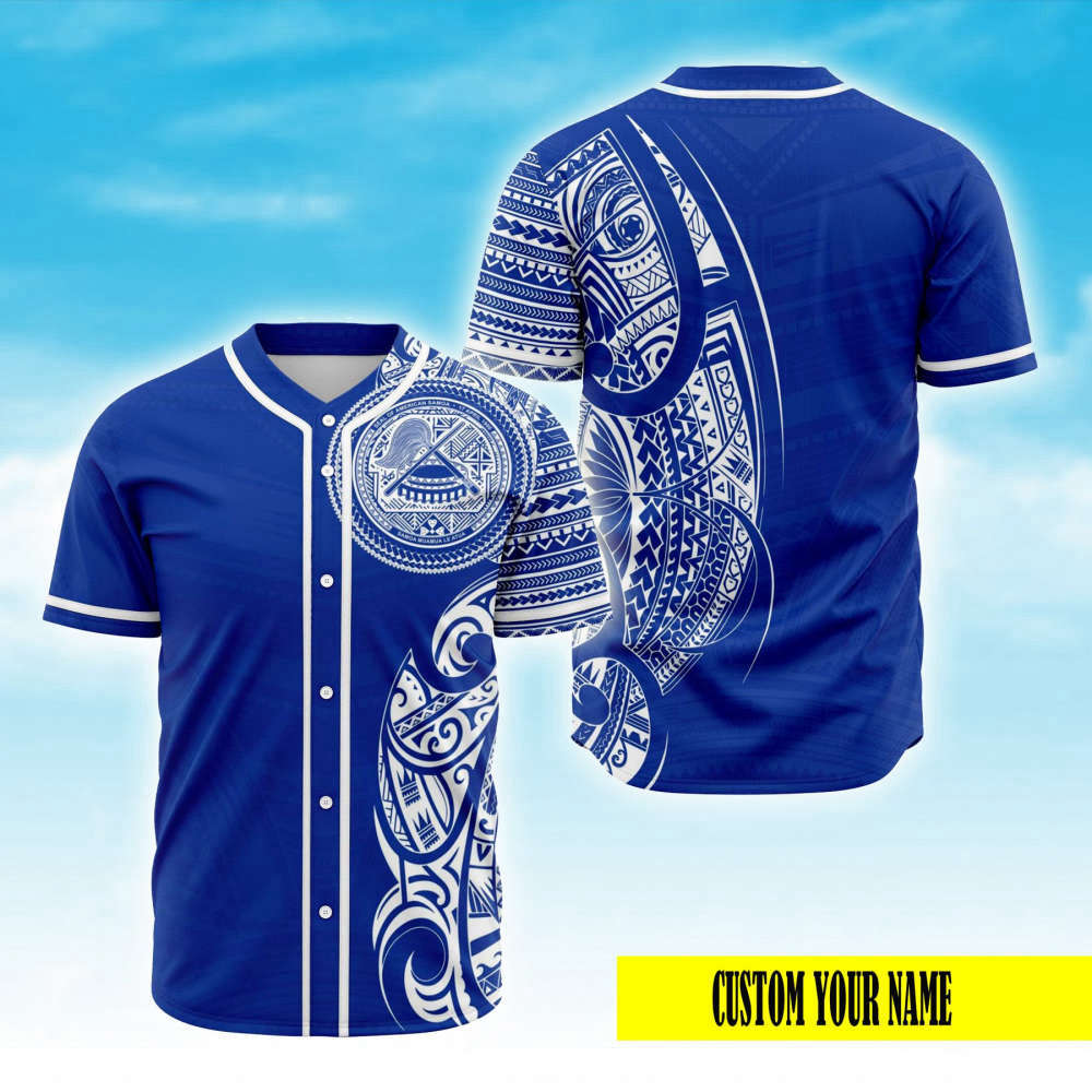 Personalized American Samoa Polynesian Baseball Jersey