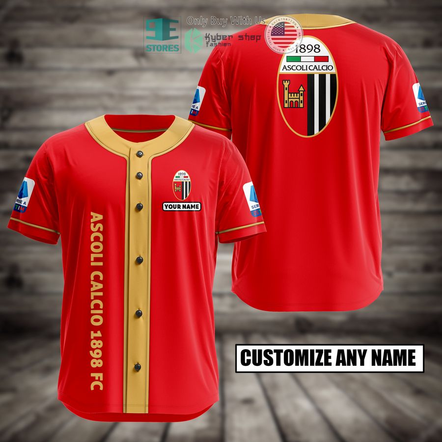 BEST Ascoli Calcio 1898 FC Custom Name Baseball Jersey