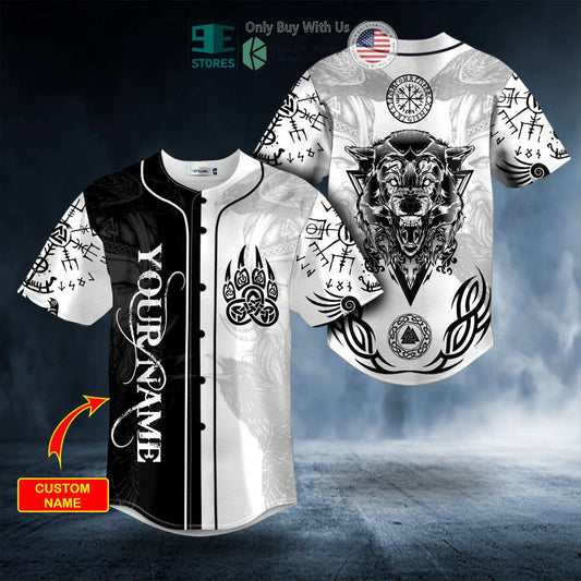 BEST Personalized Black White Bear Claws Viking Tattoo Custom Baseball Shirt