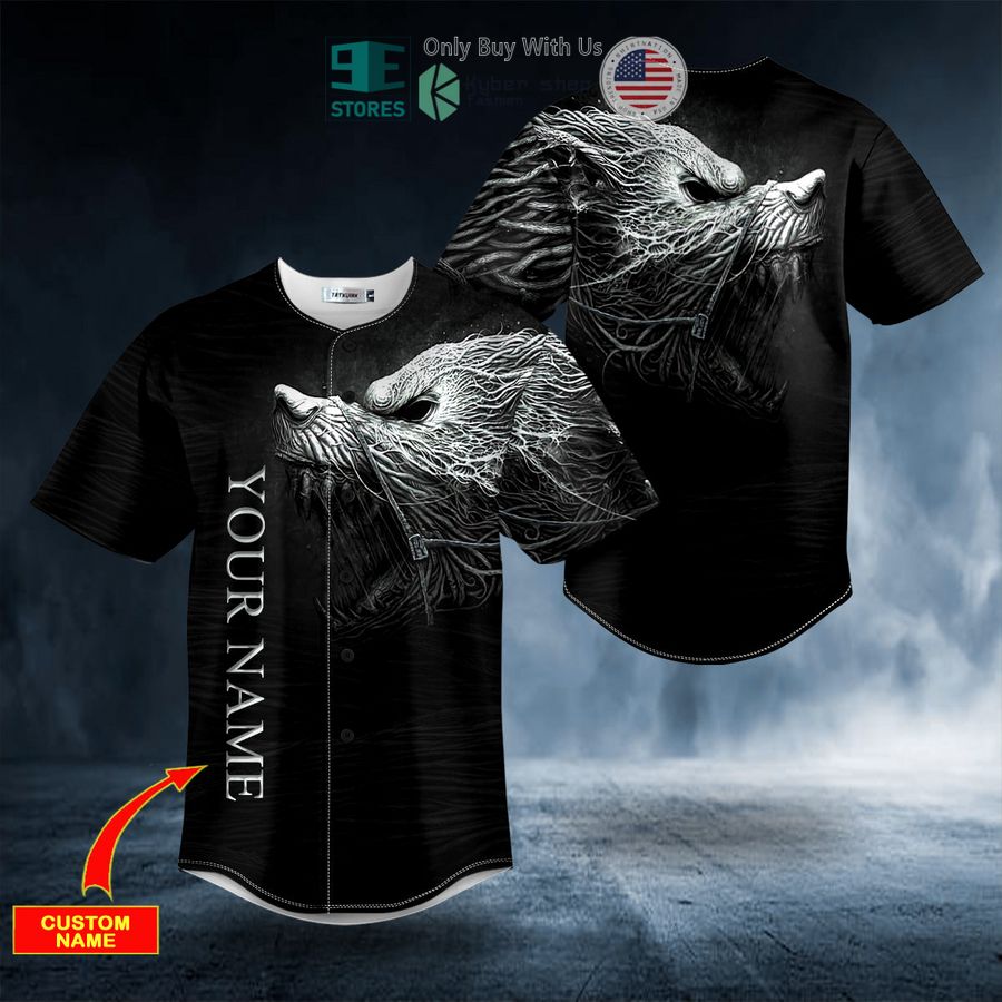 BEST Personalized Black White Werewolf Viking Custom Baseball Shirt