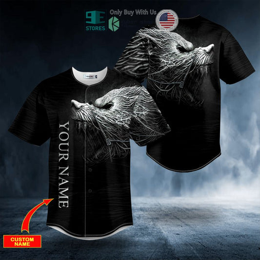 BEST Personalized Black White Werewolf Viking Custom Baseball Shirt