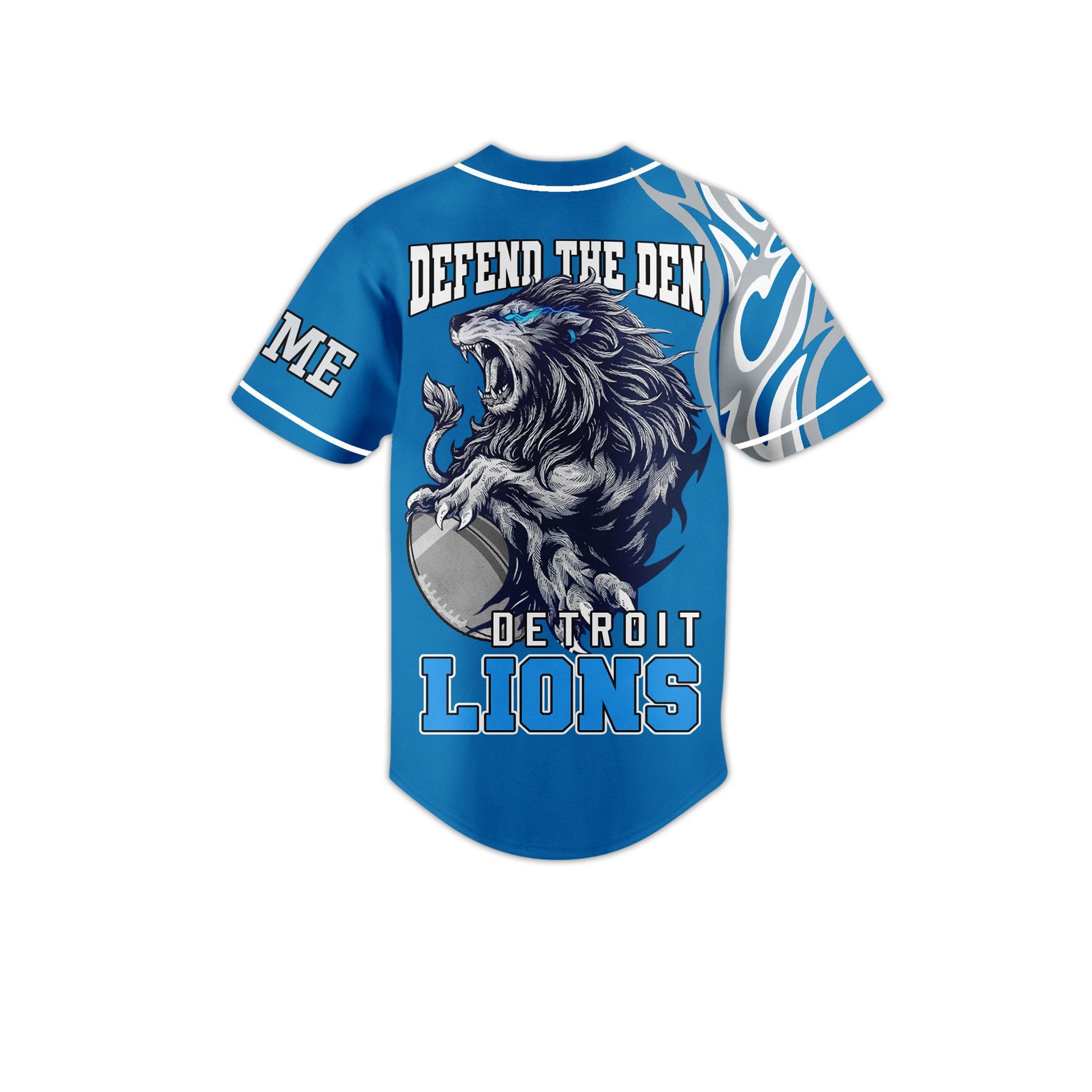 Personalized Blue Shirt Detroit Lions Sport Baseball Jersey Hoodie, Sweatshirt | WearSparks.com (Image 3)