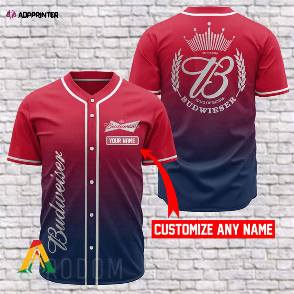Personalized Budweiser Baseball Jersey Shirt