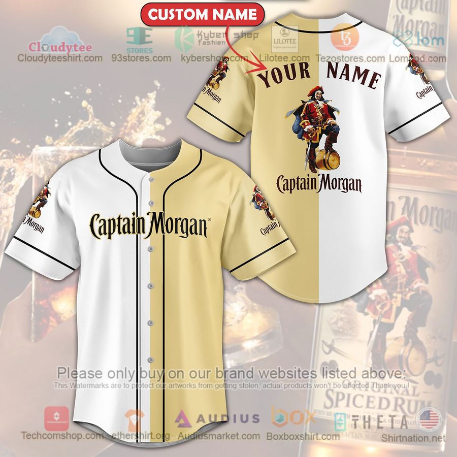 HOT Captain Morgan Custom Name Baseball Jersey Shirt
