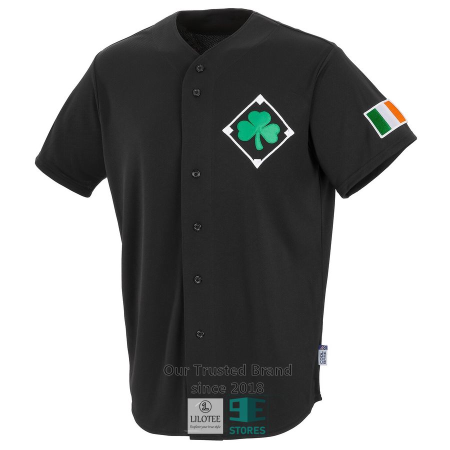 Personalized Clover US Flag Black Baseball Jersey