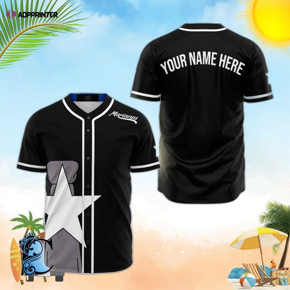 Personalized Cnmi Marianas Saipan Black Baseball Jersey