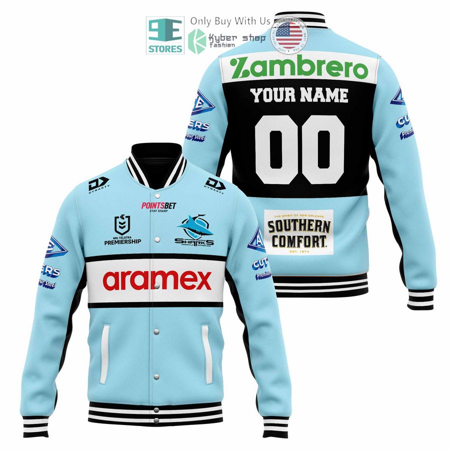 BEST Personalized Cronulla Sutherland Sharks aramex Baseball Jacket