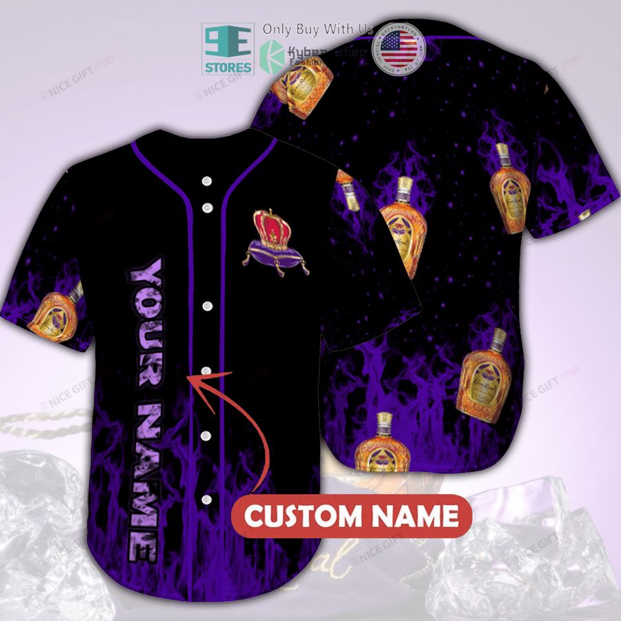 BEST Personalized Crown Royal black purple Custom Baseball Jersey