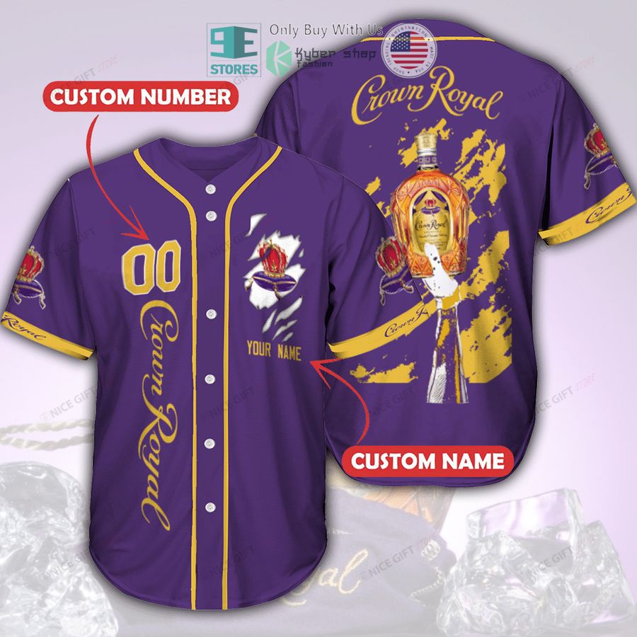 BEST Personalized Crown Royal logo Custom Baseball Jersey