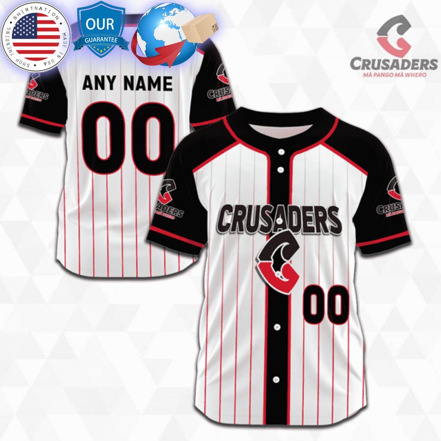 HOT Customized Crusaders Super Rugby Baseball Jersey