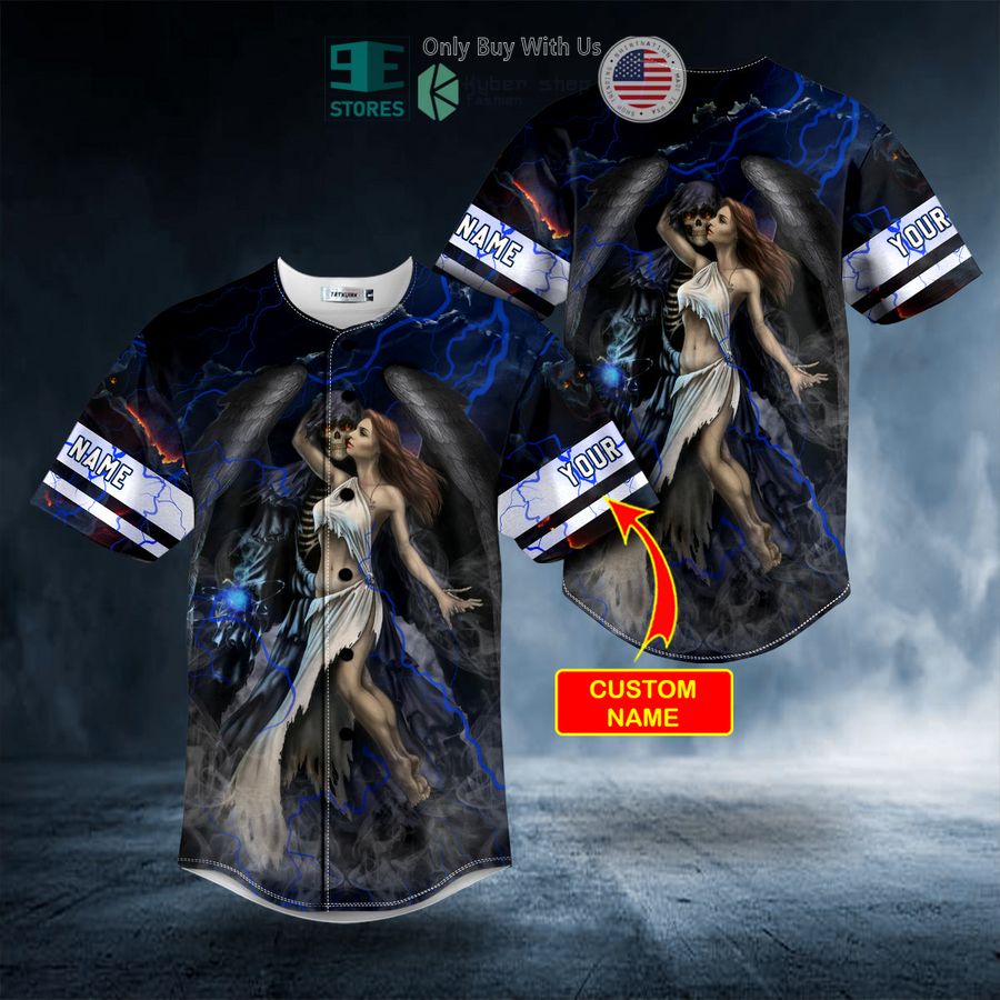 BEST Personalized Death And The Maiden Fantasy Skull Custom Baseball Jersey