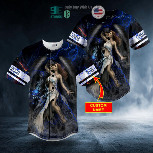 BEST Personalized Death And The Maiden Fantasy Skull Custom Baseball Jersey