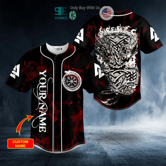 BEST Personalized Dragon Sword Thor Hammer Viking Custom Baseball Jersey