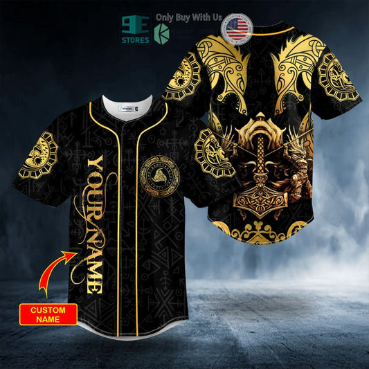 BEST Personalized Dragons Warriors Axe Viking Tattoo Custom Baseball Shirt