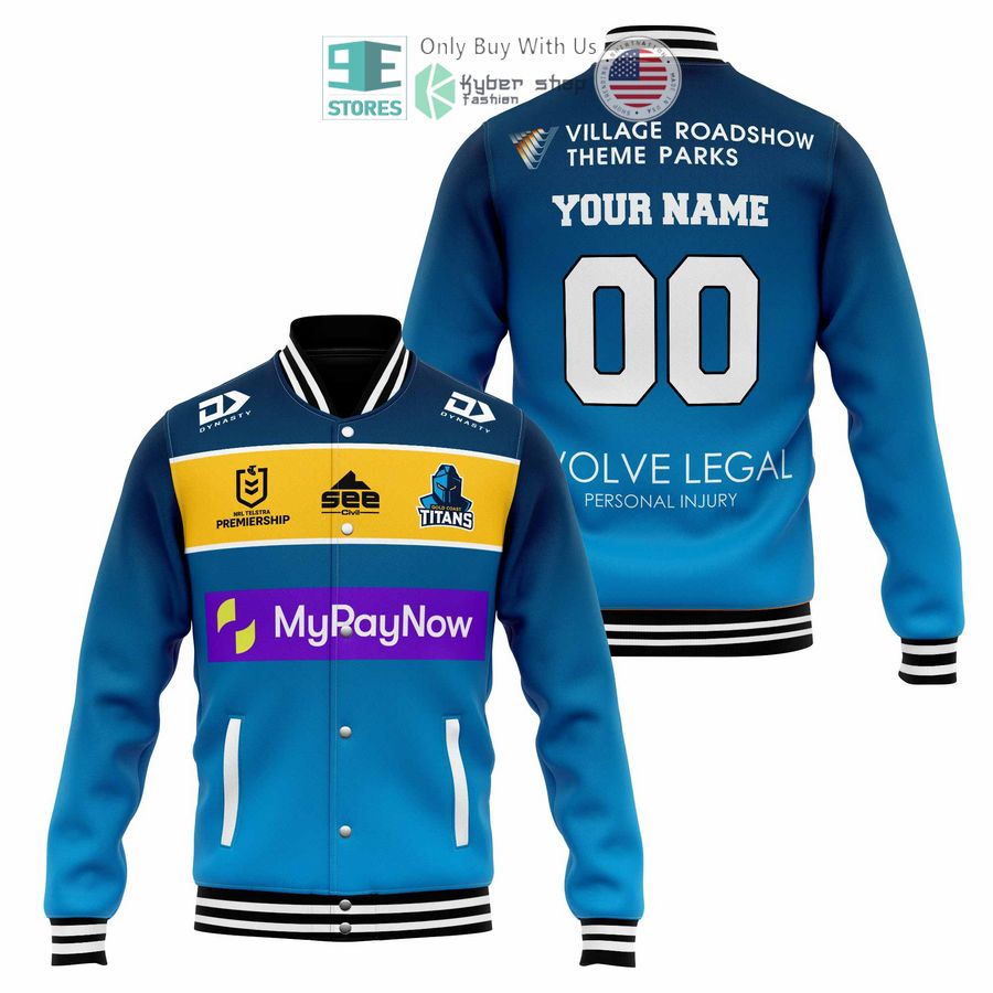BEST Personalized Gold Coast Titans My Pay Now Baseball Jacket