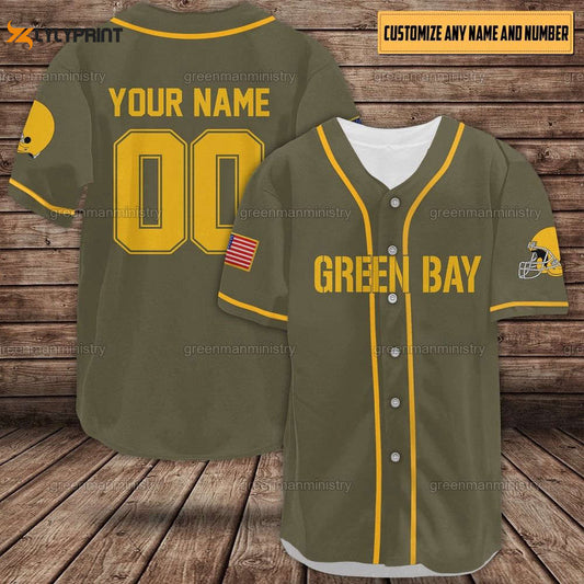 Personalized Green Bay Baseball Shirt, Green Bay Baseball Jersey (Image 1)