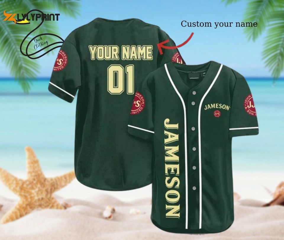 Personalized Green Jameson Whiskey Baseball Jersey - lylyprint.com T-Shirts, Hoodie, Sweatshirt | WearSparks.com