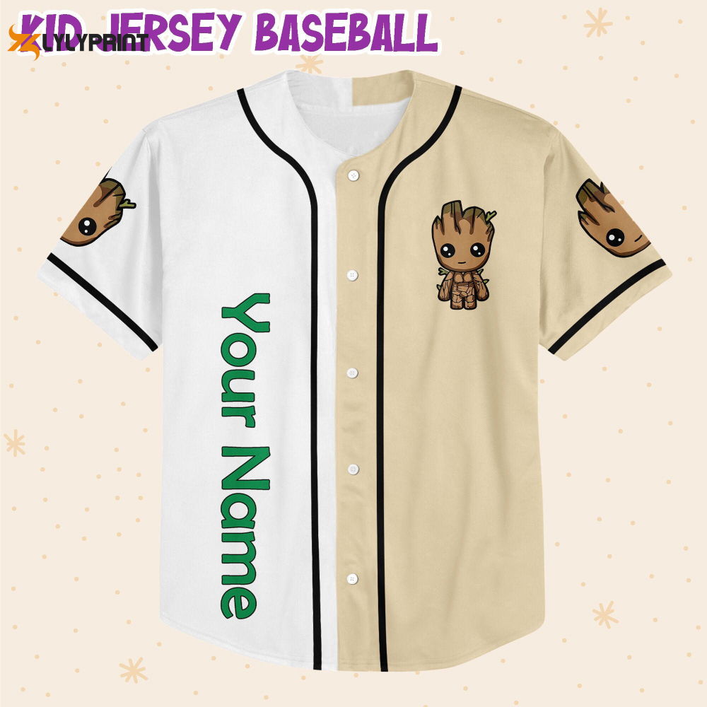 Personalized Groot Cutest In The Galaxy Baseball Jersey - lylyprint.com T-Shirts, Hoodie, Sweatshirt (Image 1)