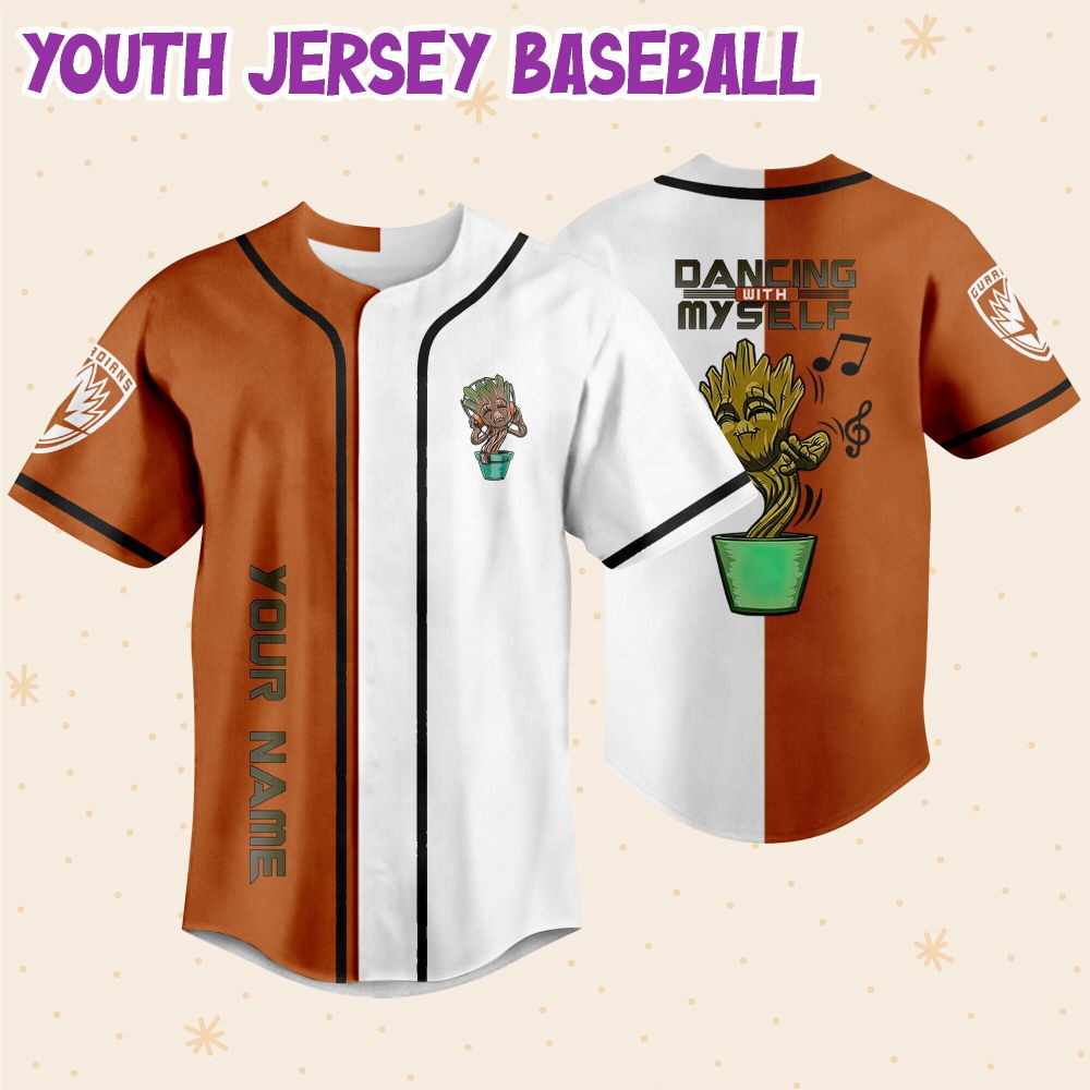 Personalized Groot Dancing With Myself Baseball Jersey - lylyprint.com T-Shirts, Hoodie, Sweatshirt (Image 5)
