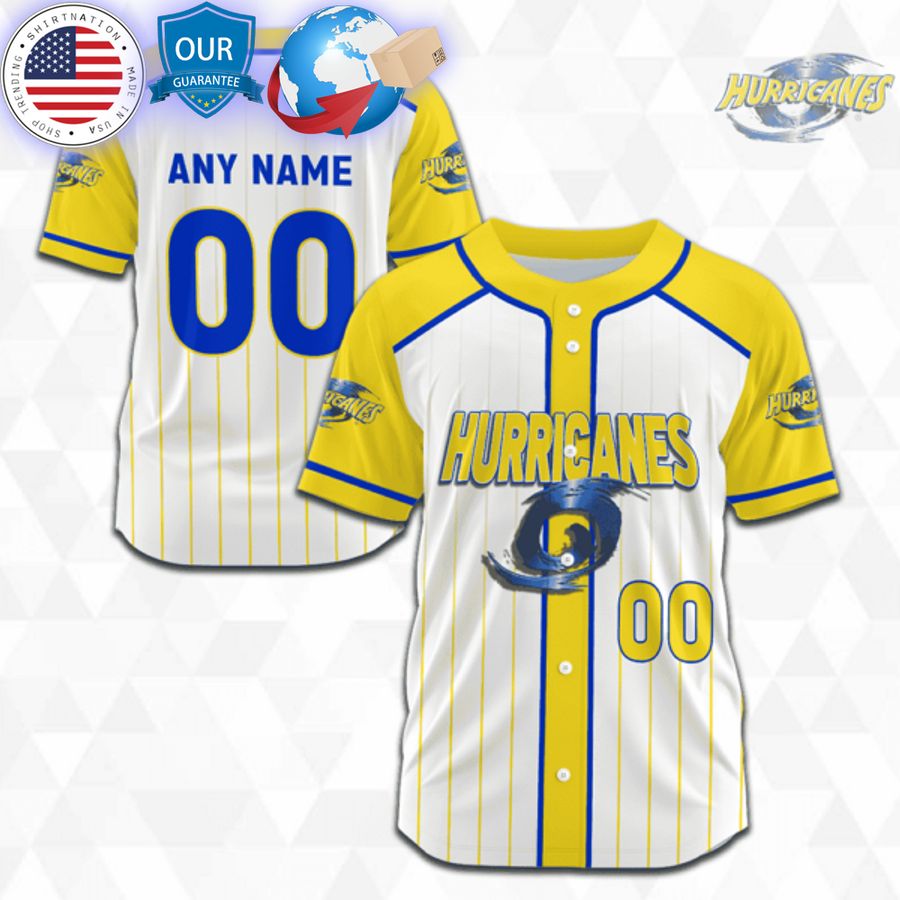 HOT Customized Hurricanes Super Rugby Baseball Jersey