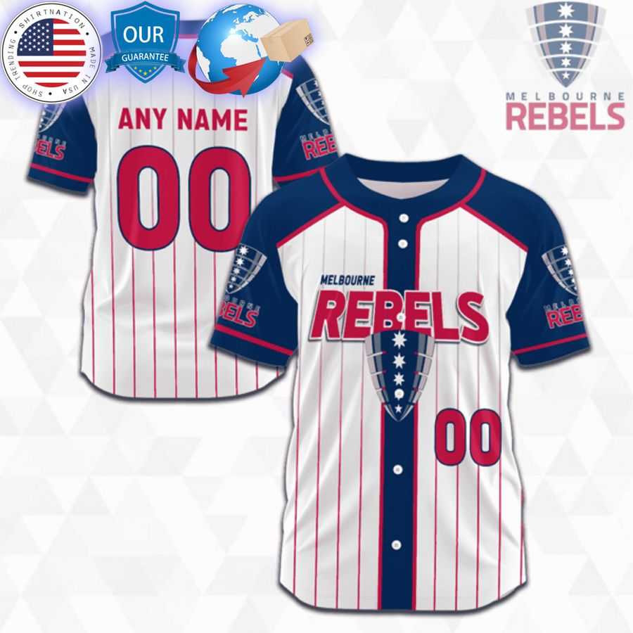 HOT Customized Melbourne Rebels Super Rugby Baseball Jersey