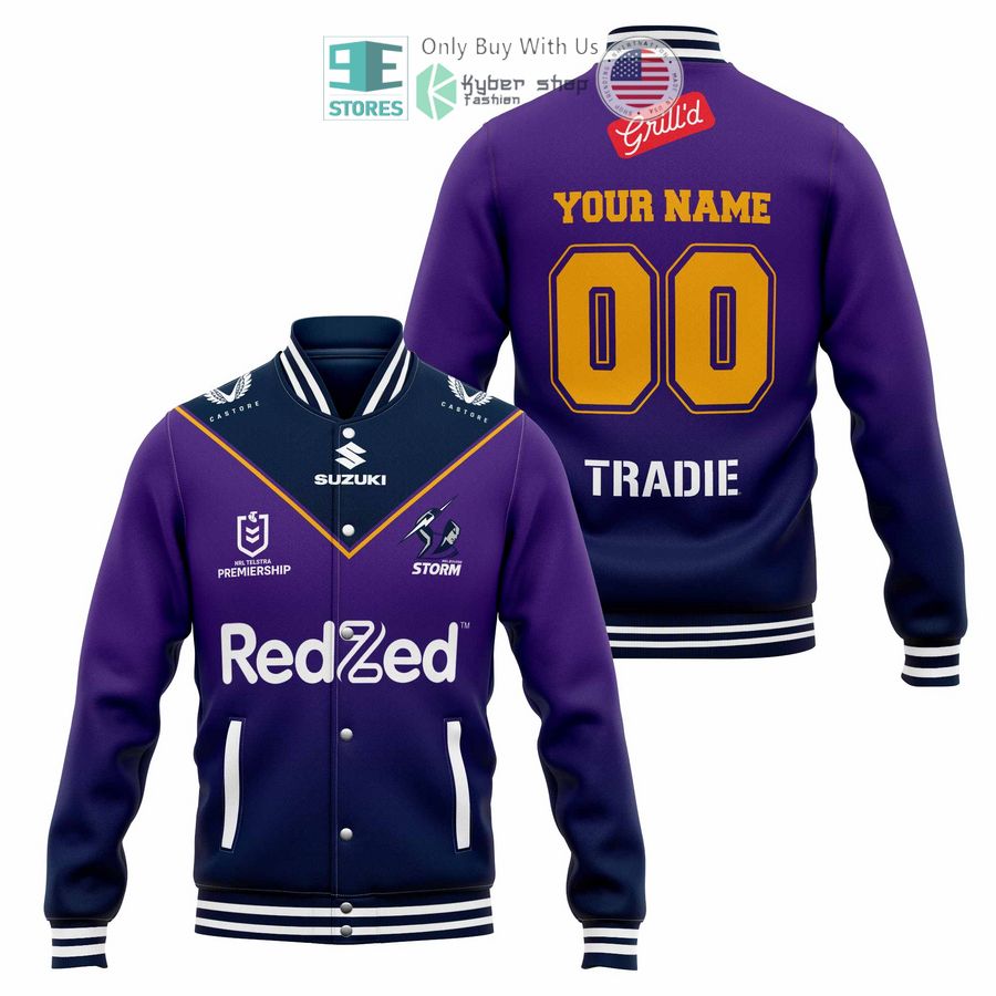 BEST Personalized Melbourne Storm RedZed Baseball Jacket