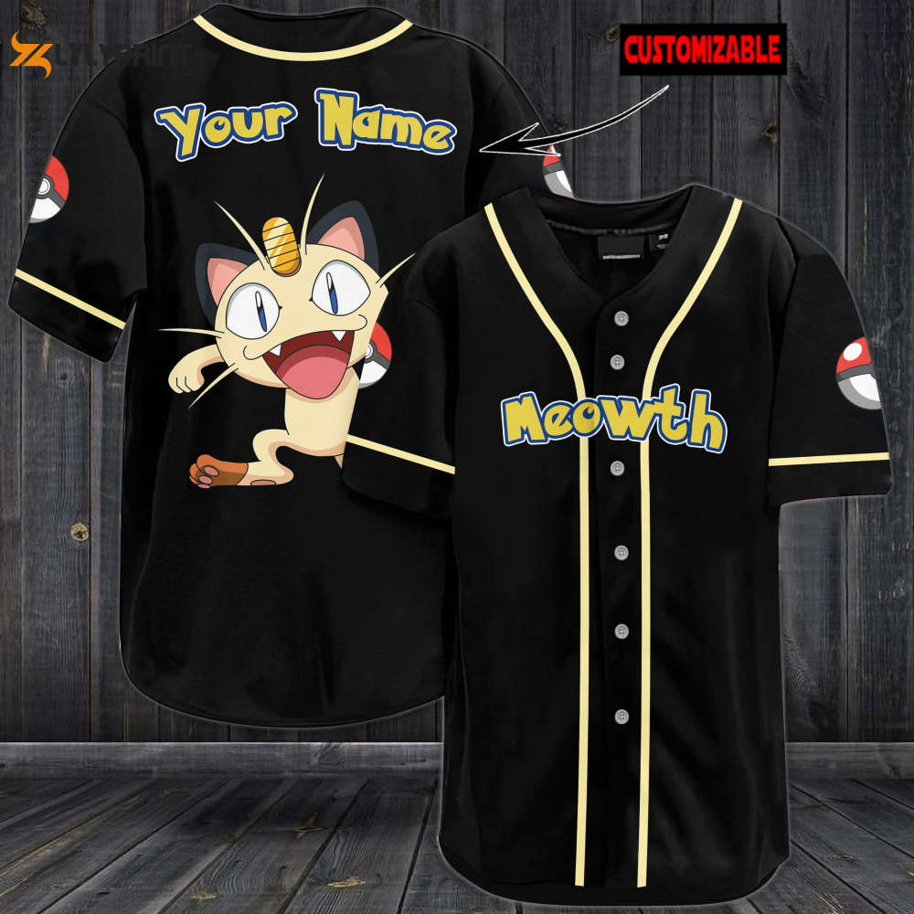 Personalized Meowth Baseball Jersey - lylyprint.com T-Shirts, Hoodie, Sweatshirt | WearSparks.com