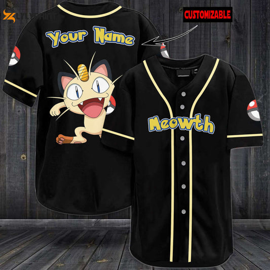 Personalized Meowth Baseball Jersey - lylyprint.com T-Shirts, Hoodie, Sweatshirt | WearSparks.com