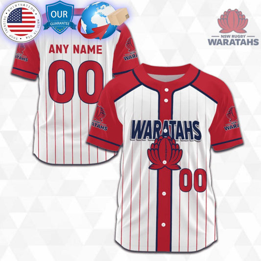 HOT Customized New South Wales Waratahs Super Rugby Baseball Jersey
