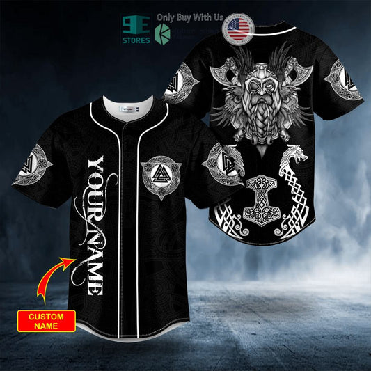BEST Personalized Odin King Viking White Tattoo Custom Baseball Jersey