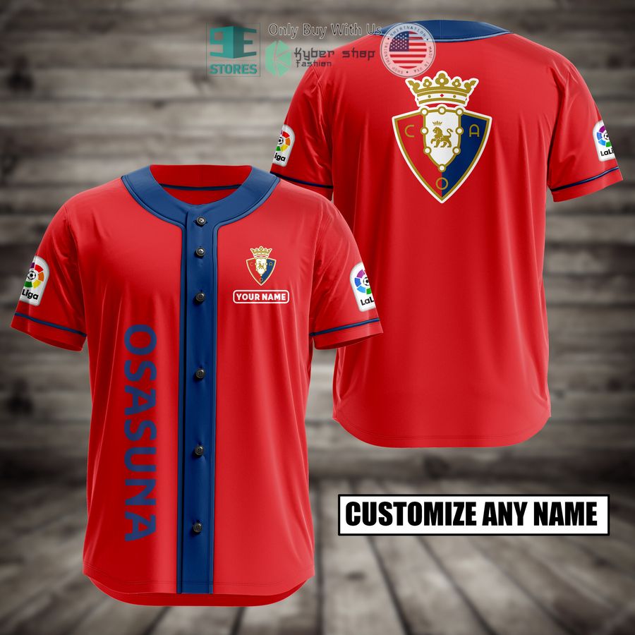 BEST Osasuna Custom Name Baseball Jersey