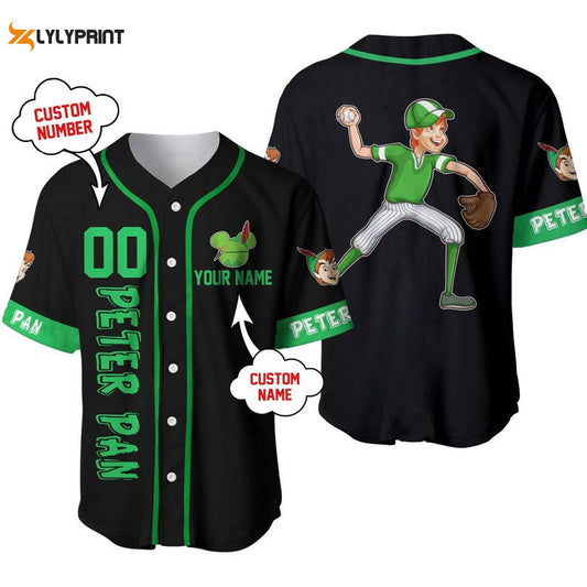 Personalized Peter Pan Playing Baseball All Over Print Baseball Jersey - lylyprint.com T-Shirts, Hoodie, Sweatshirt