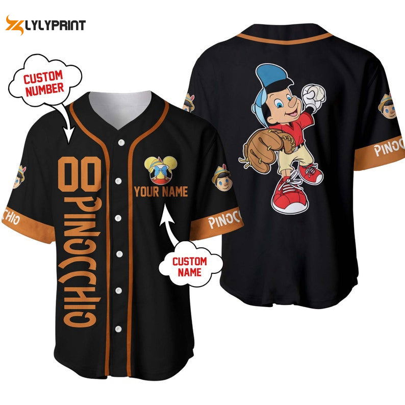 Personalized Pinocchio Playing Baseball All Over Print Baseball Jersey - lylyprint.com T-Shirts, Hoodie, Sweatshirt