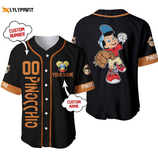 Personalized Pinocchio Playing Baseball All Over Print Baseball Jersey - lylyprint.com T-Shirts, Hoodie, Sweatshirt
