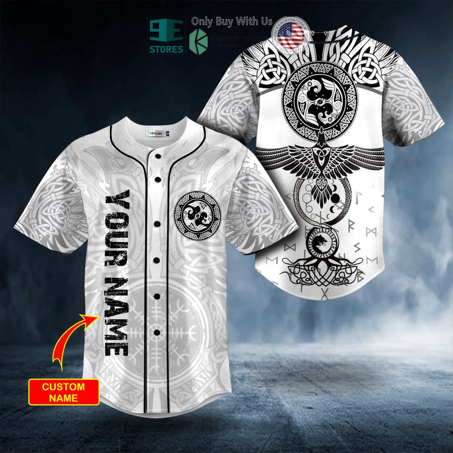 BEST Personalized Raven Viking Tattoo Custom Baseball Jersey