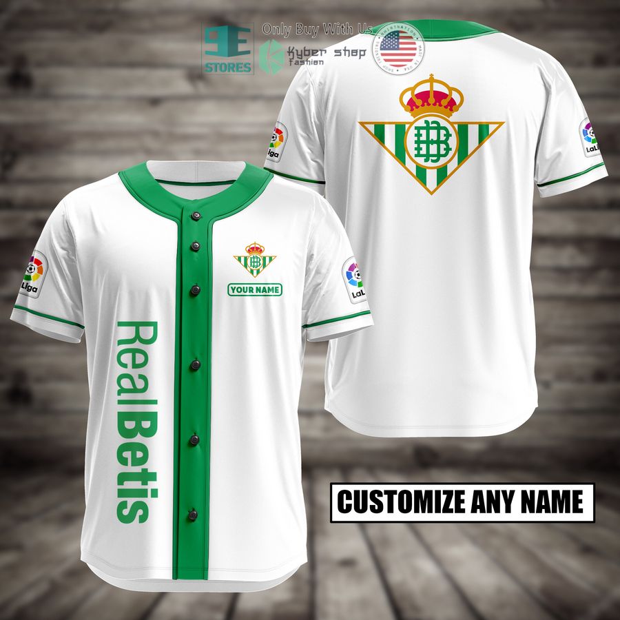 BEST Real Betis Custom Name Baseball Jersey