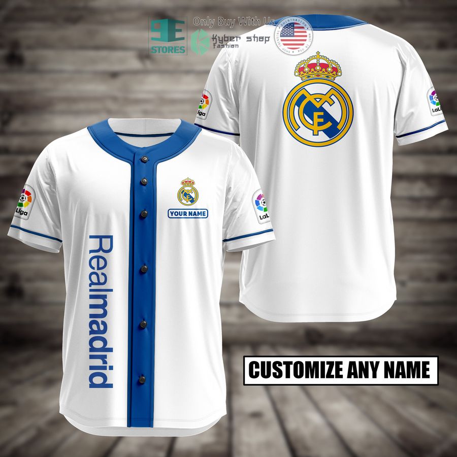 BEST Real Madrid Custom Name Baseball Jersey