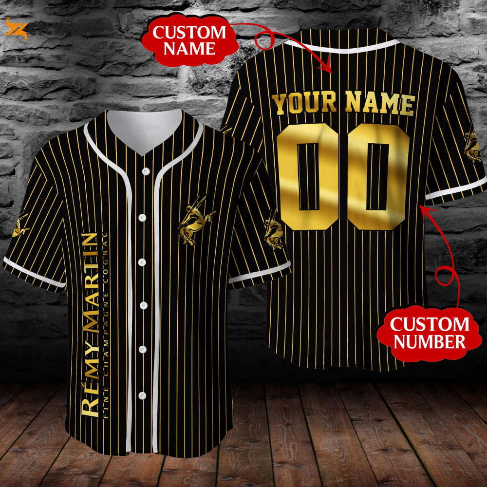 Personalized Remy Martin Cognac All Over Print Pinstripe Unisex Baseball Jersey - lylyprint.com T-Shirts, Hoodie, Sweatshirt
